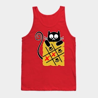 Black Cat Yellow  T-Shirt Cats Tee Shirt Gifts Tank Top